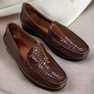 Dockers Leather Weaved Loafers Mens Size 9.5D
